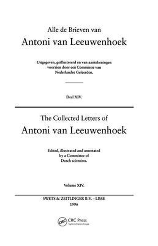 Cover van het boek 'The collected letters of Antoni van Leeuwenhoek / 14 / druk 1'