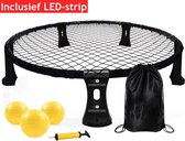 Bounceball Limited Edition Black Mamba - Inclusief LED-strip - Roundnet set - Zomerspel - Buitenspel - Inclusief 3 ballen, opbergzak en instructies