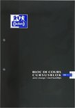 Zwart A4 cursusblok met leeuwenopdruk, Oxford logo en 100 vel.