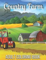 Country Farm Adult Coloring Book