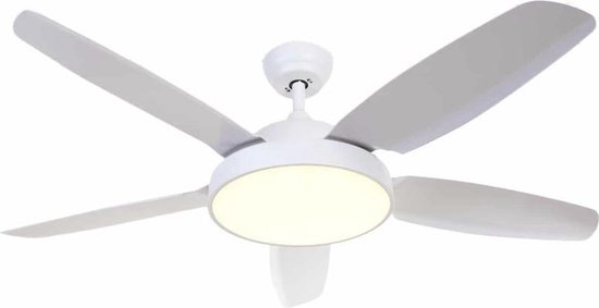 Witte plafondventilator met lamp+afstandsbediening | bol.com