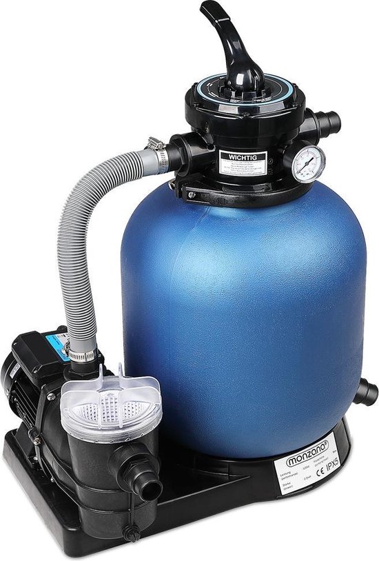 Pompe filtre à sable max. 10.200 L/h avec pré-filtre XXL piscine nettoyage  eau | bol.com