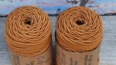 Macrame koord - 3 mm - Mosterd geel - 70m - 100gr - buiskoord- haken - breien - weven