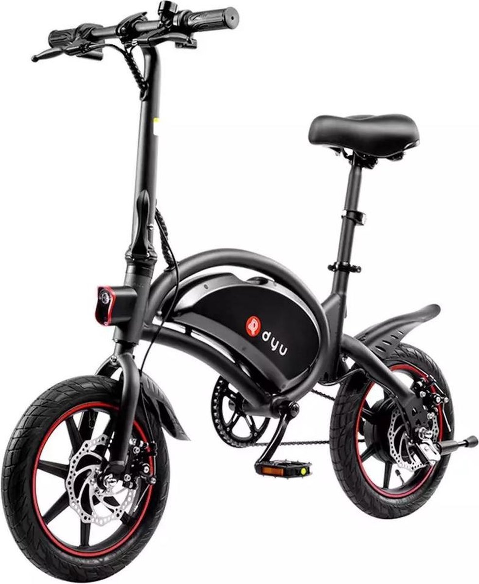 DYU - E-Bike D3 - Elektrische fiets - Smart bike - Opvouwbaar - 350W / 42V / 10Ah - 35 KM/H - Zwart