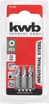 KWB - Schroefbits 25mm - 3 stuks - Pozidrive Pz-2