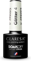 Claresa UV/LED Hybrid Gel Nagellak Glitter #4 – 5ml.