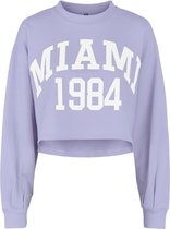 Pieces PCMYTNA LS CROPPED SWEAT Purple Heather Dames Sweater - Maat S