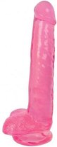 Dildo Met Ballen - Cherry Ice - Ook voor anaal gebruik - Met sterke zuignap - 20cm