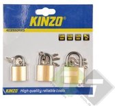 Hangsloten, Sloten, 3 delig, 3x20x19mm, 4.5x28x22mm (D x B x H)