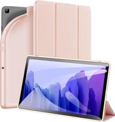 Accezz Tablet Hoes Geschikt voor Samsung Galaxy Tab A7 - Accezz Smart Silicone Bookcase - Rosé goud
