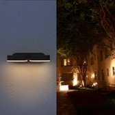 LED Wandlamp 2x6W IP54 ZWART Verstelbaar - Warm wit licht