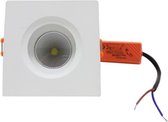Spot LED Inbouw 5W COB 80 ° Vierkant - Warm wit licht