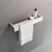 Novellini Kuadra planchet met handdoekhouder 60cm mat wit, mat wit