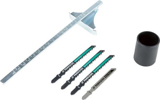 Meister MPS800-1-3 decoupeerzaag 800 W, pendelstanden, 45° verstekzagen, 6-traps heffunctie, stofzuigeradapter en spaanblaasfunctie, handzaag met lasermarkeerhulp, 5453400, zwart