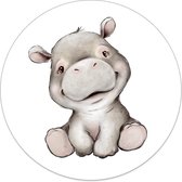 Muurcirkel kids hippo 12 cm / Dibond