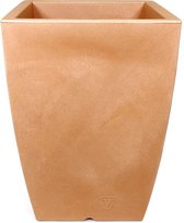 VECA - Vaso Genesis Quadrato - Bloempot - 35x35x50 - Terracotta Di Siena