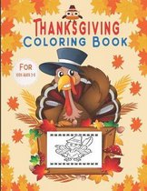 Thanksgiving Coloring Book For Kid Age 3-8