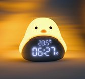 Nachtlampje kinderen - kinderwekker - Oplaadbaar - Met timer en dimmer - Thermometer