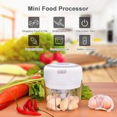 EO - Chopper - Elektrische Chopper - Hakmolen - Draadloos - Mini Knoflook Chopper - Mixer - Keukengerei - Waterbestendig - Mini Food processor - RVS - 250 ML - Multifunctionele Chopper - Hakk