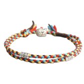 Tibetaanse armband - Multicolour - handmade/geweven - RVS - Buddha - Unisex - Lieve Jewels