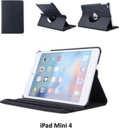 Apple iPad Mini 4 / Case / Zwart / 360 graden draaibare hoes / Boek Case Tablethoes