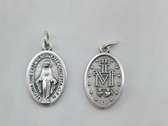 Medaille van Maria Wonderdadig Zilverkleurig 1,2 x 2 cm