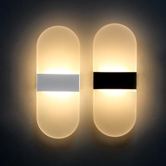 WhyLed Wandlamp | Wall Light | 6 Watt | 11x29cm | Wit/Zwart ovaal