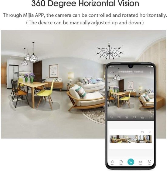 Xiaomi Mijia HD 360 degrés - Nieuwe modèle 2020 - Caméra IP - Caméra de  sécurité