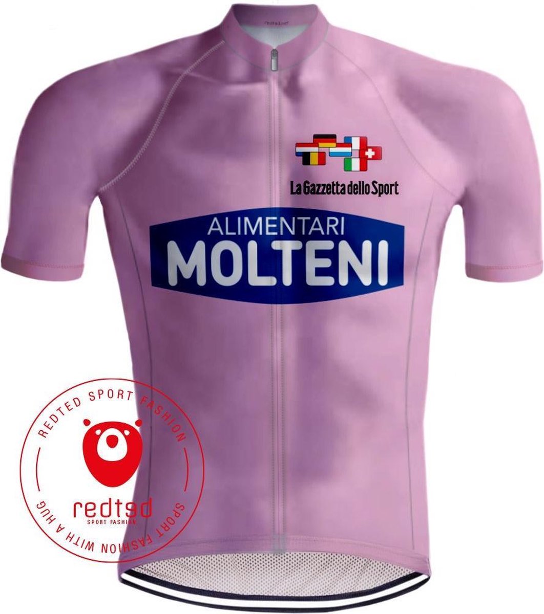 Retro Wielershirt Molteni Giro d'Italia Roze - REDTED - S