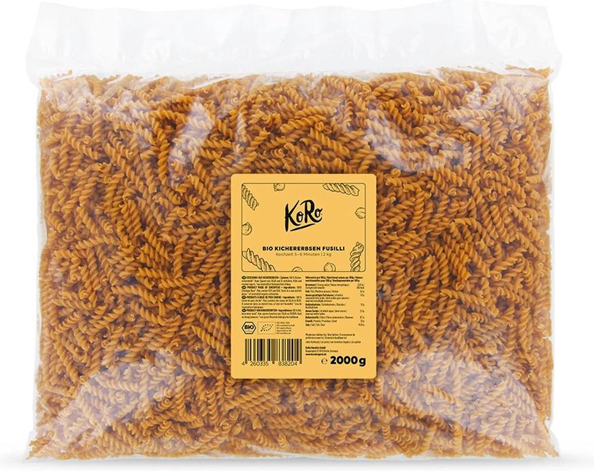 Goedkoopste KoRo | Bio kikkererwtenfusilli 2 kg