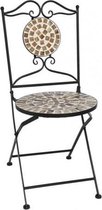 Gerimport Inklapbare bistrostoel met mozaïek design zwart/bruin