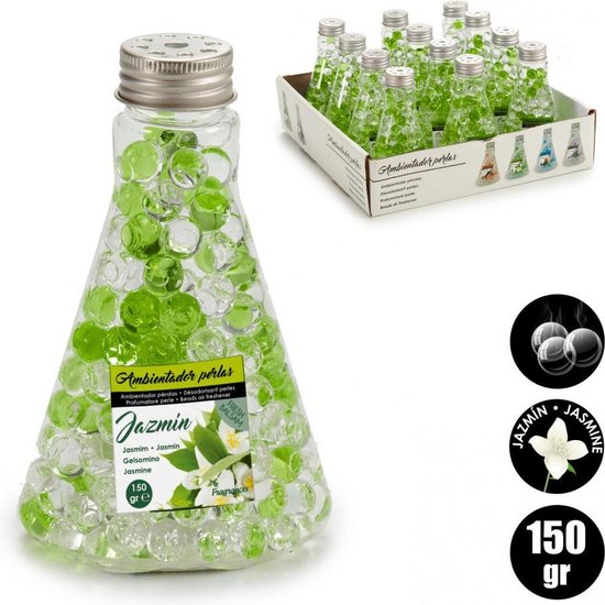 Foto: Bigbuy home geurgel jasmijn 12 5 x 8 cm glas gel groen