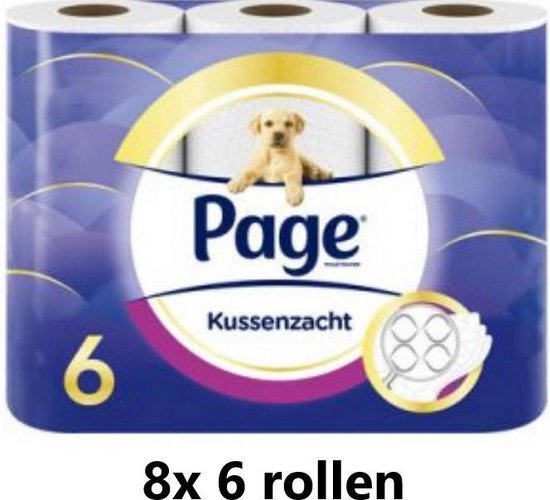 Page toiletpapier scottex Kussenzacht - 8 x 6 rollen - 3-laags - wc papier  | bol.com