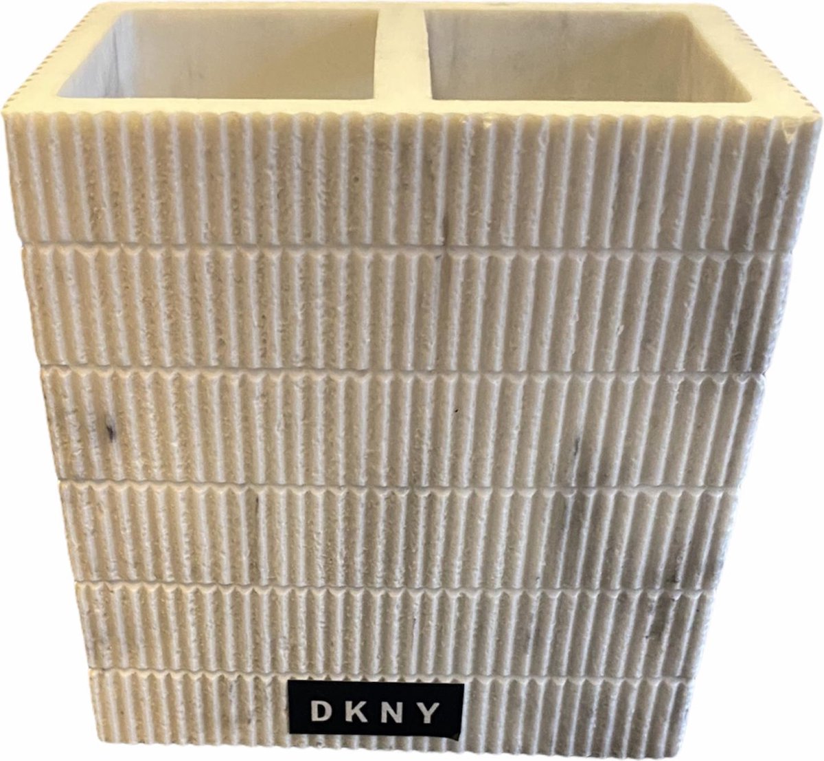 Luxe DKNY tandenborstelhouder - marmer - 2 vakjes