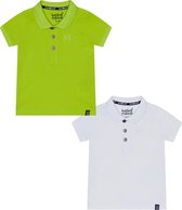 Koko Noko BIO Basics (2pack) Polo NOAH Wit en Groen - Maat 86/92