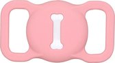Airtag sleutelhanger Roze halsband hoesje voor hondenriem / kattenriem - Leuk design - Voor huisdieren - Makkelijk aan te brengen - Diervriendelijk - Roze