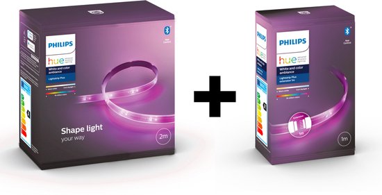 Philips Hue Lightstrip Plus 3m White and Color Ambiance - 3 Meter Led Strip  -... | bol.com