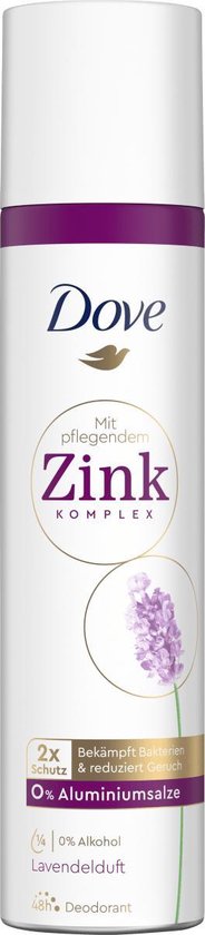 Dove Deo Spray Deodorant met Zink Lavendelgeur, 100 ml | bol