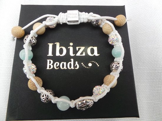Fluisteren drijvend zwaar ❤️ Trendy Geknoopte Kralen Armband Wit van het Merk Ibiza Beads in Luxe  Zwart... | bol.com