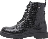 British Knights BLAKE Dames veter boot - Zwart croco - maat 39