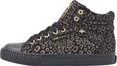 DEE Dames sneakers hoog - Gouden panterprint - maat 42