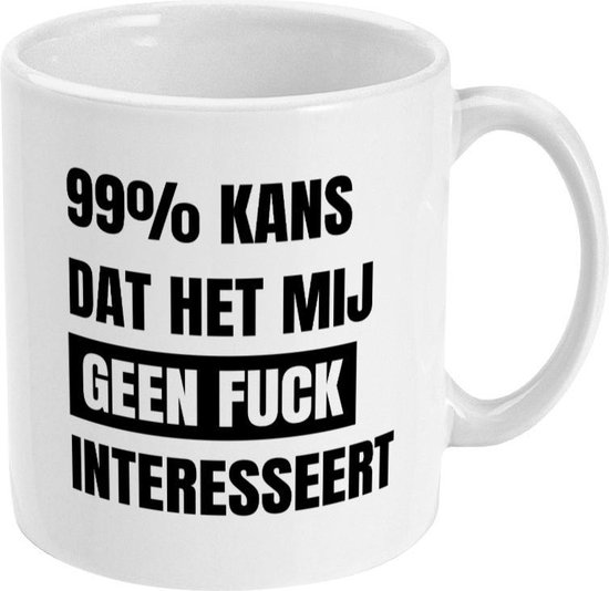 Voorlopige verticaal Regan MUGZ - Grappige Mok - Theemokken - Koffiemokken - Cadeau - 99% KANS DAT -  Theetassen -... | bol.com