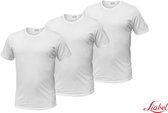 3 pack witte Liabel t-shirts ronde hals maat L