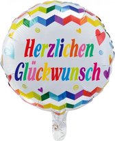 Helium Ballon Herzlichen Glückwunsch 45cm leeg