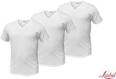 3 pack Liabel t-shirts wit V-hals maat XL