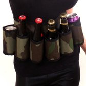 Drinkgordel met camouflage print | verstelbaar | voor 6 drankjes | Vaderdag cadeau