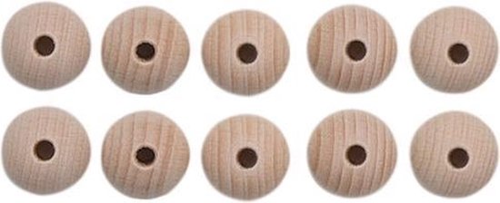 Foto: Houten kralen set 10 stuks 20 mm