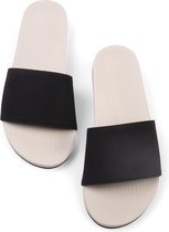 Indosole Dias couleur Combo Slippers - Sable/ Zwart - Taille 37/38