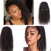 Ponytail Paardenstaart Afro Kinky Curl met trekkoord 35cm 160gram net echt haar