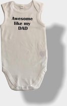 Baby romper wit katoen Awesome like my dad